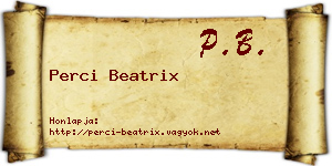 Perci Beatrix névjegykártya